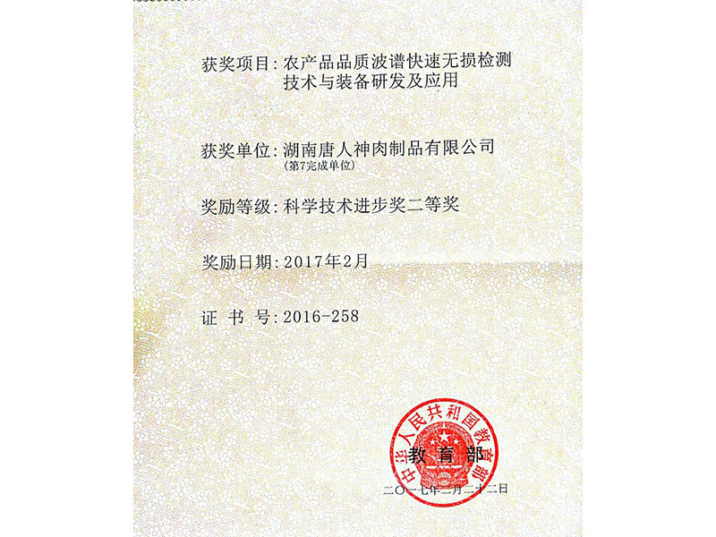 科技技术进步二等奖